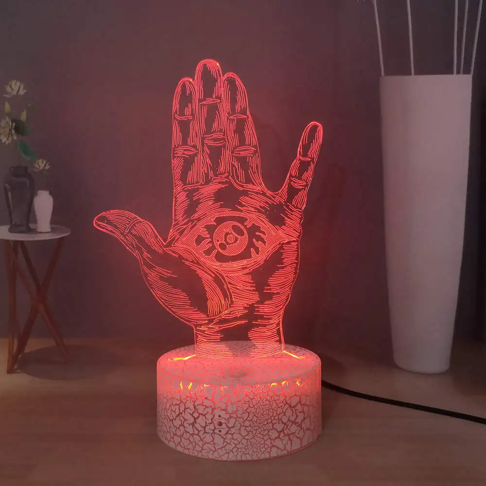 Наруто светодиодный ночник крутая Uchiha Itachi сасуке Шаринган спальня спальный стол