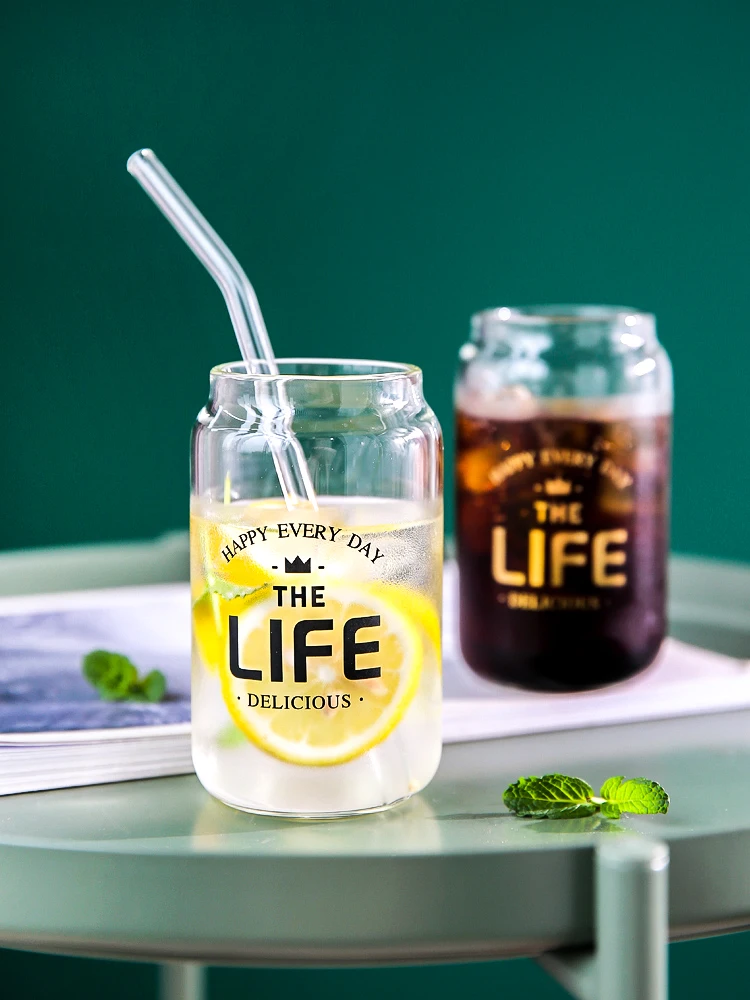 Прозрачная креативная пивная кофейная чашка Женская художественная прозрачная