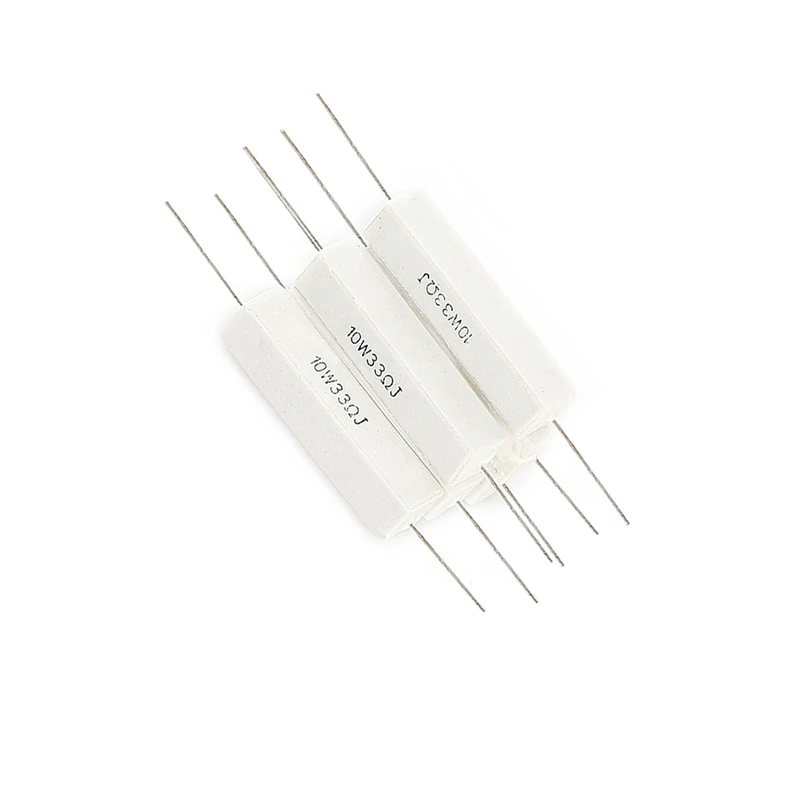 

10pcs 10W 5% Cement Resistor Power Resistance 0.1 ~ 100K 0.1R 0.5R 10R 50R 10K 0.22 0.33 0.5 1 2 5 8 10 15 20 25 30 100 1K ohm