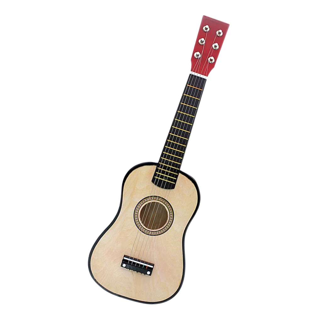 Wood 21 дюймов Изысканная твердая древесина 6 струн Акустическая гитара практика мини струны музыкальный инструмент для начинающих любителей музыки - Цвет: Wood
