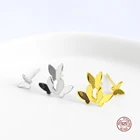 LKO настоящее серебро 925 пробы 100% асимметрия милая бабочка серьги-гвоздики для женщин ювелирные изделия милые серьги-гвоздики для девочек украшения