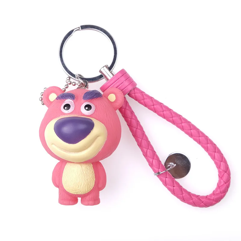 

Disney Toy Story Buzz Lightyear Key Chain Cute Woody Strawberry Bear Woman Gift Keychain Pendant Buckle Car Bag Keyring