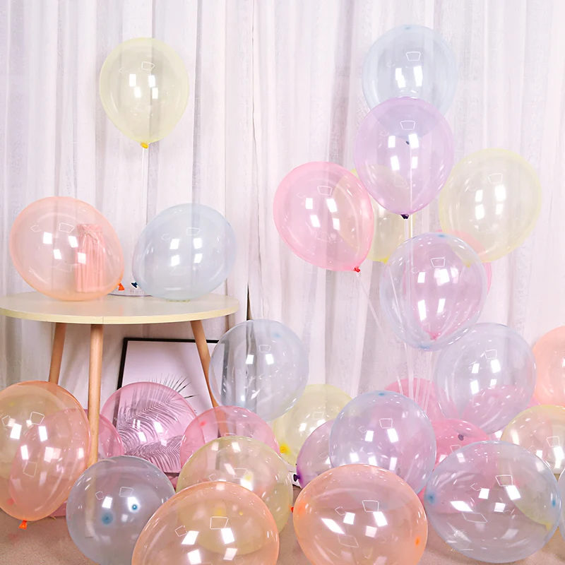 Прозрачный шар 100 шт. красочный хрустальный товары для дня рождения гелиевые шары