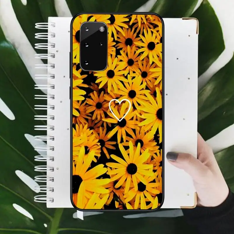 

Yellow Sunflower Phone Case For Samsung S6 S7 edge S8 S9 S10 e plus A10 A50 A70 note8 J7 2017
