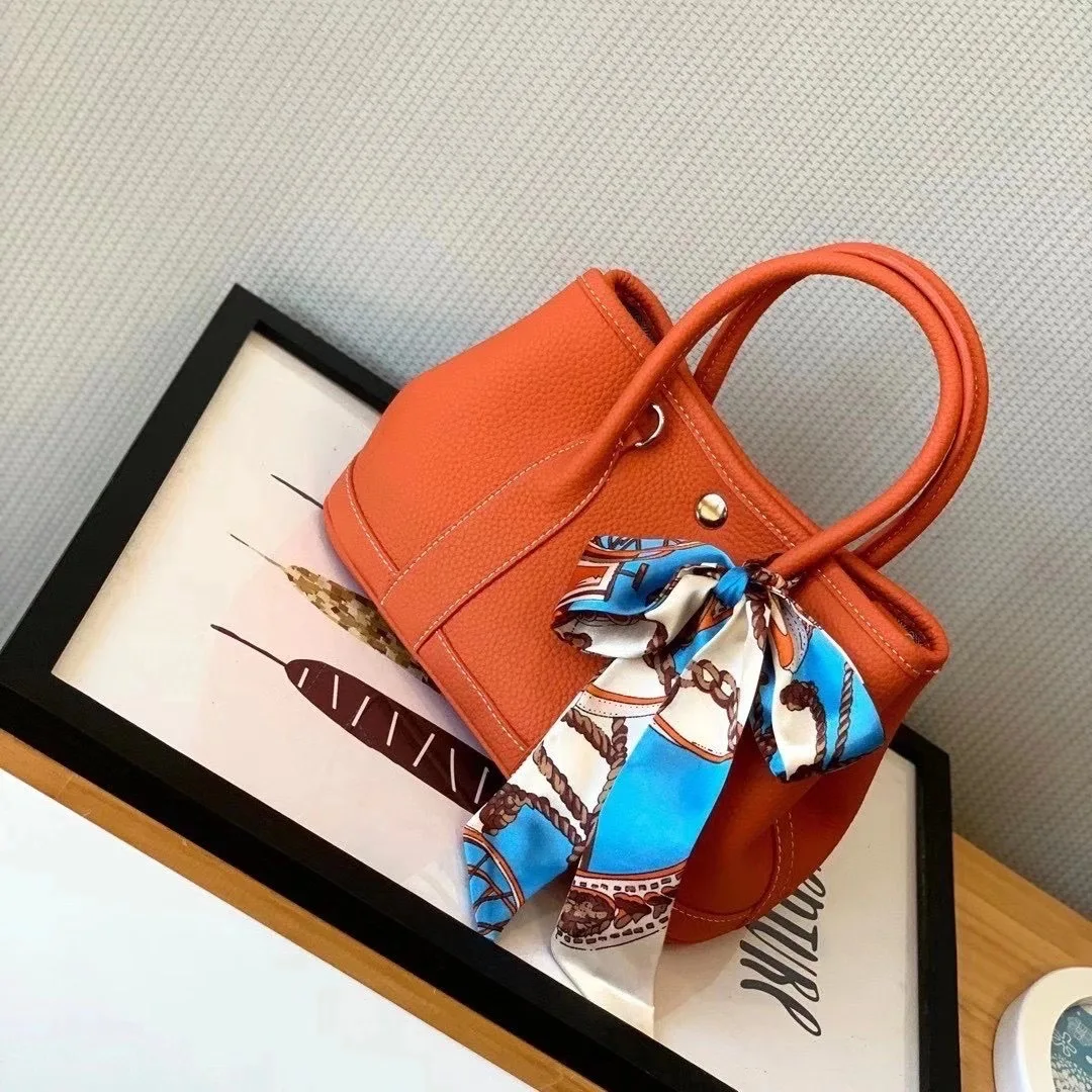 

Сумка-тоут женская из натуральной кожи, оранжевая, 2021