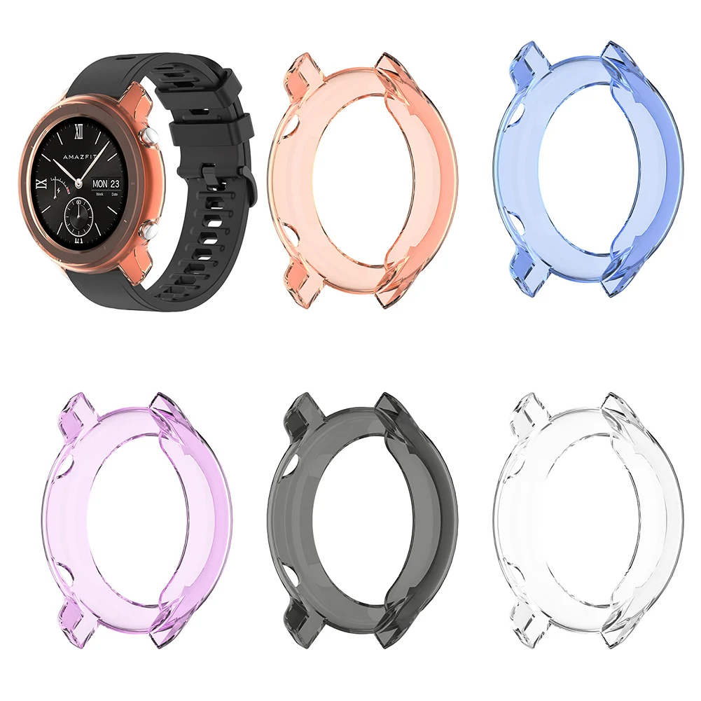 Защитный чехол из ТПУ для Amazfit GTR 42/47 мм Мягкий защитный аксессуары умных часов
