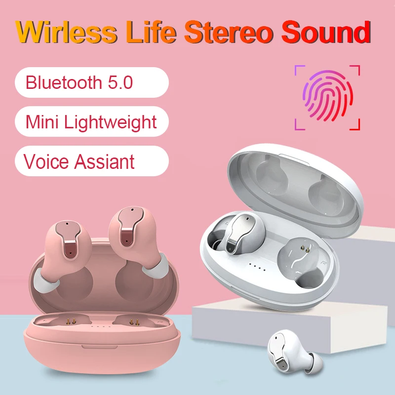 Мини наушники Bluetooth Eadphones TWS HD стерео беспроводные 9D hi fi звук спортивные Игровые 5 0