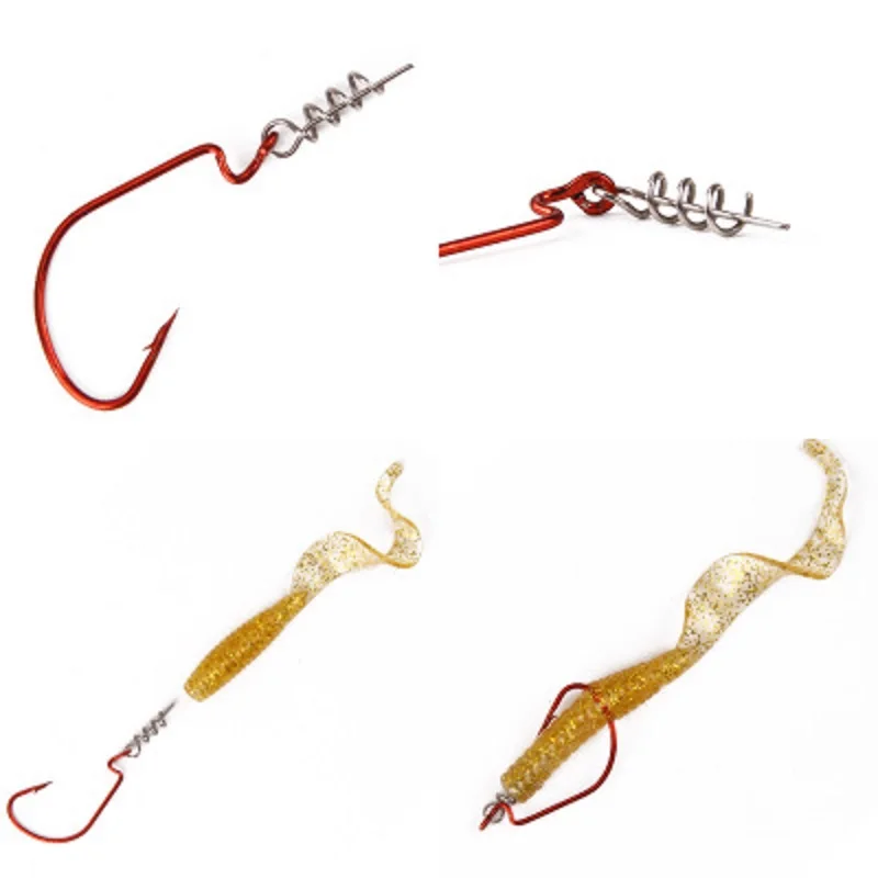 50 штук мягкие приманки пружинный фиксатор Нержавеющая сталь Luya шпильки