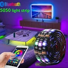 Цветной RGB, светильник для телевизора, светодиодная ленсветильник с питанием от USB, RGB 5050 для телевизора, зеркала, ПК, управление через приложение Bluetooth