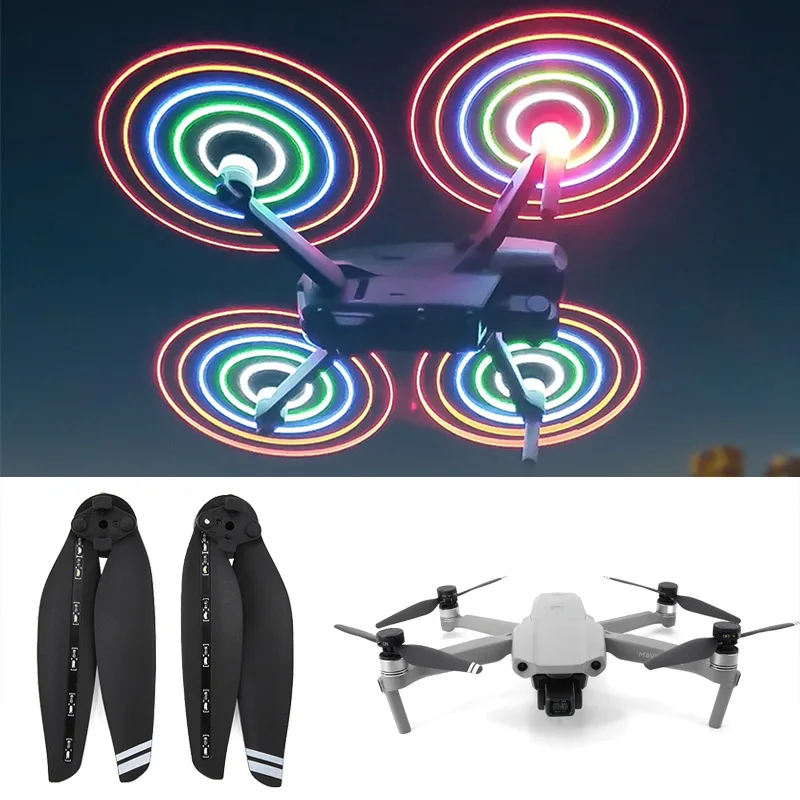 Mavic Air 2 складной светодиодный Пропеллер для вспышки с низким уровнем шума ночные