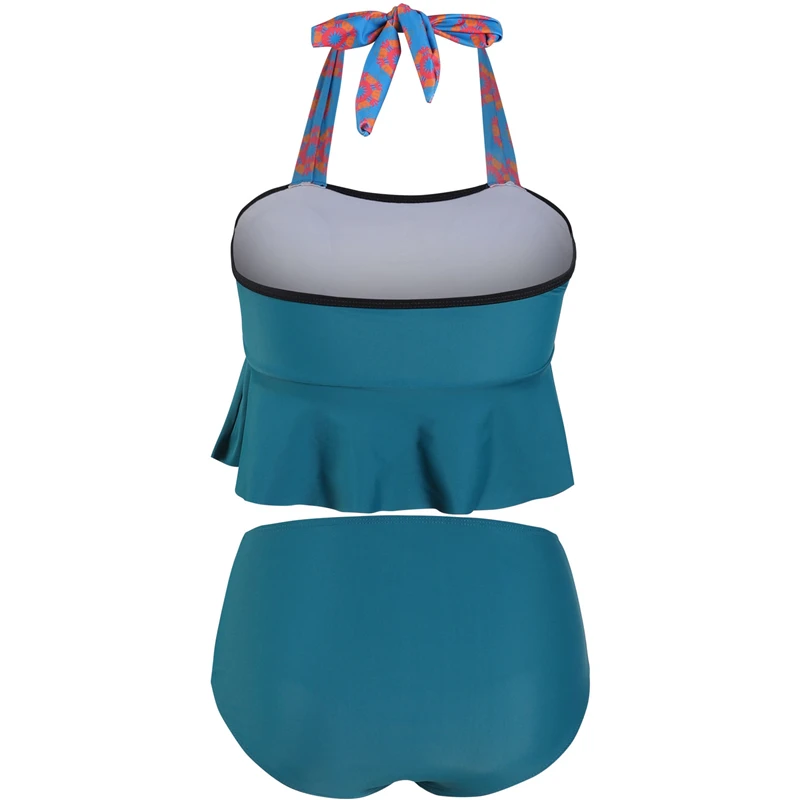 Новинка 2020 цветочный лоскутный купальник женский пляжный с открытой спиной