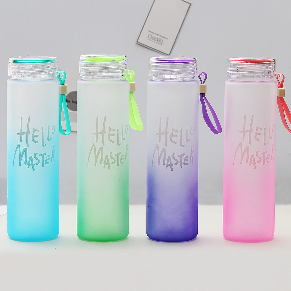 

New 480ML Creative Portable Glass Outdoor Mug Climbing HIking Sports Water Bottles Leak-proof Seal Gift