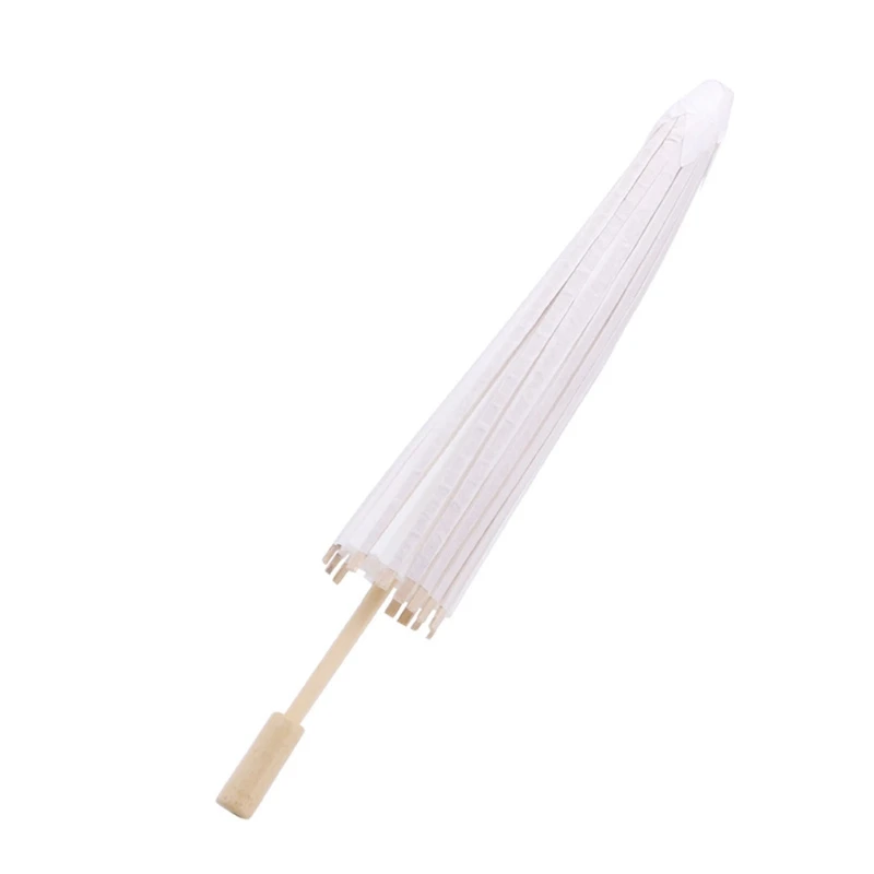 Белый чистый китайский бумажный зонтик H7JB Детские краски сделай сам