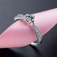 s925 silver ladies ring index finger ring korea sweet small jewelry simple zircon rings fine jewelry wedding bands y0005