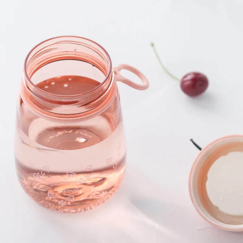 400 мл прекрасный кот пластиковая чашка креативный открытый студенческий