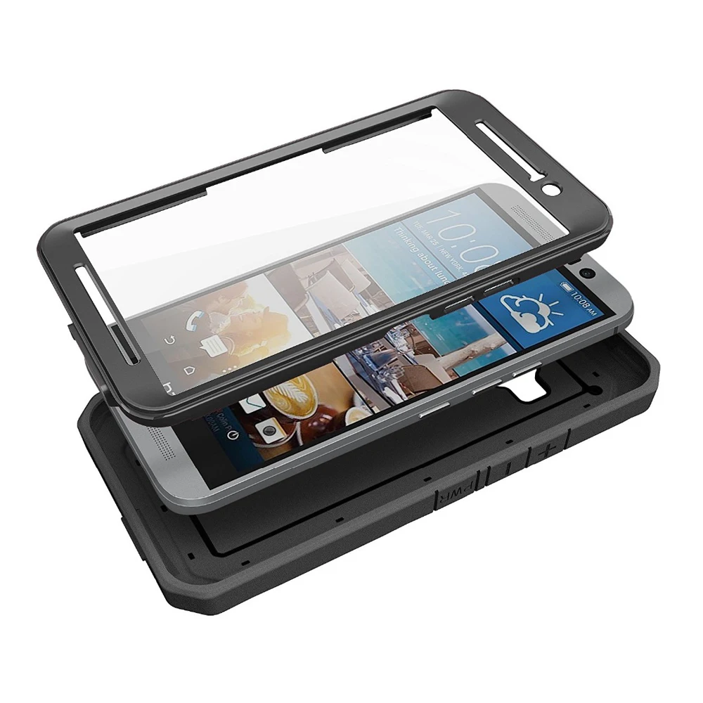 for htc one m9 phone case heavy duty protection cover joylink built in screen protector defender business black free global shipping