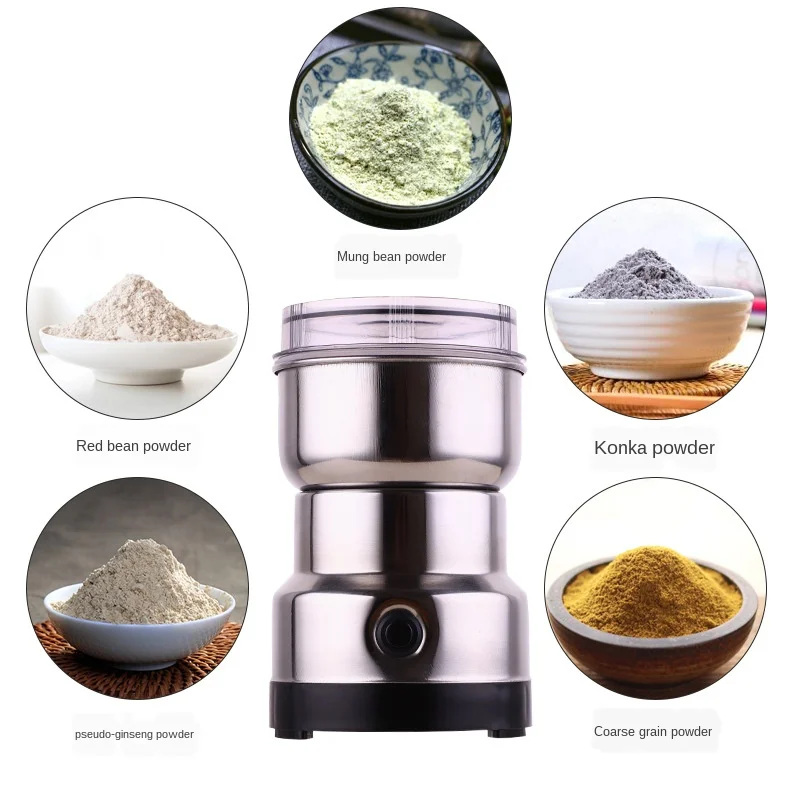 

Grain grinder stainless steel grinder small coffeeSpice Nuts Grains Bean powder mill corn grinder household grinder 220V