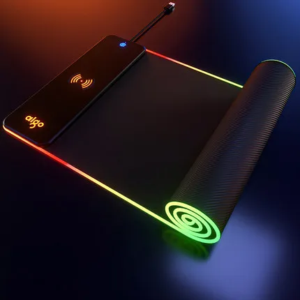 Беспроводная зарядка большой размер Яркая Цветная игровая мышь