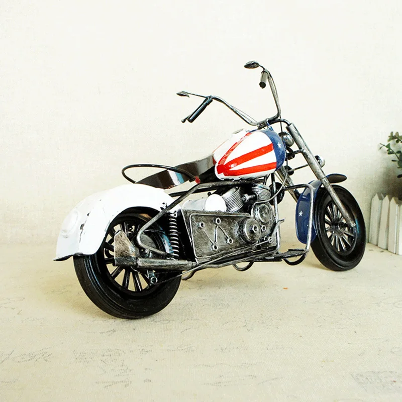 Винтажная американская Миниатюрная модель мотоцикла в стиле ретро