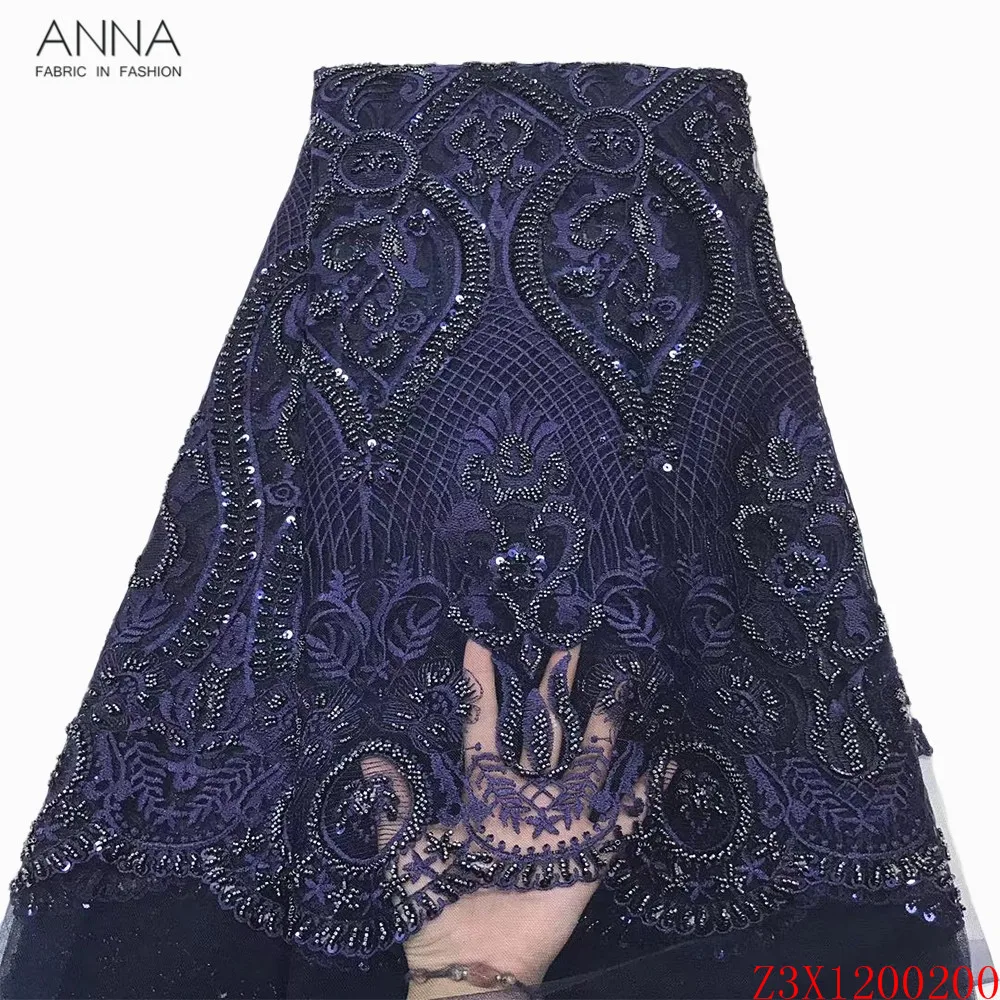 Красивая кружевная Тюлевая ткань африканская вышивка сетчатая высокого