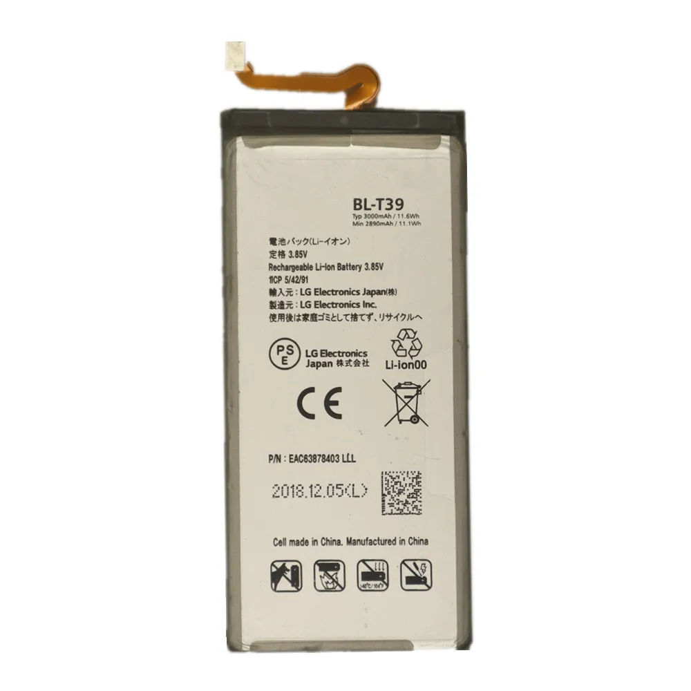 Высококачественный аккумулятор BL-T39 3000 мАч для LG G7 + G7ThinQ LM G710 ThinQ Q7 LMQ610 BL T39 |