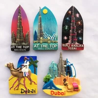 qiqipp dubai tourist souvenir khalifa tower landmark building magnetic sticker refrigerator sticker creative collection