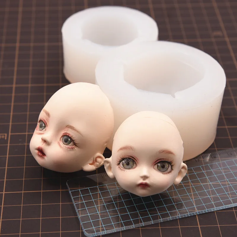 

OB11 doll Q version BJD silicone face mold ultra-light clay soft pottery fondant plaster epoxy resin human face mold