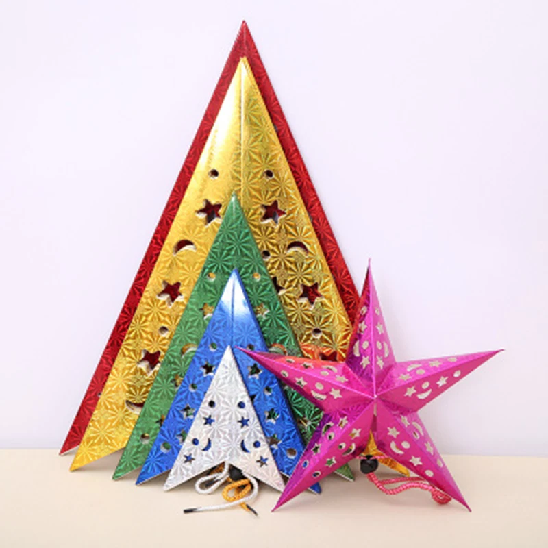 Цвет 45 см 60 стерео Лазерная Рождественская пентаграмма елка украшения для дома