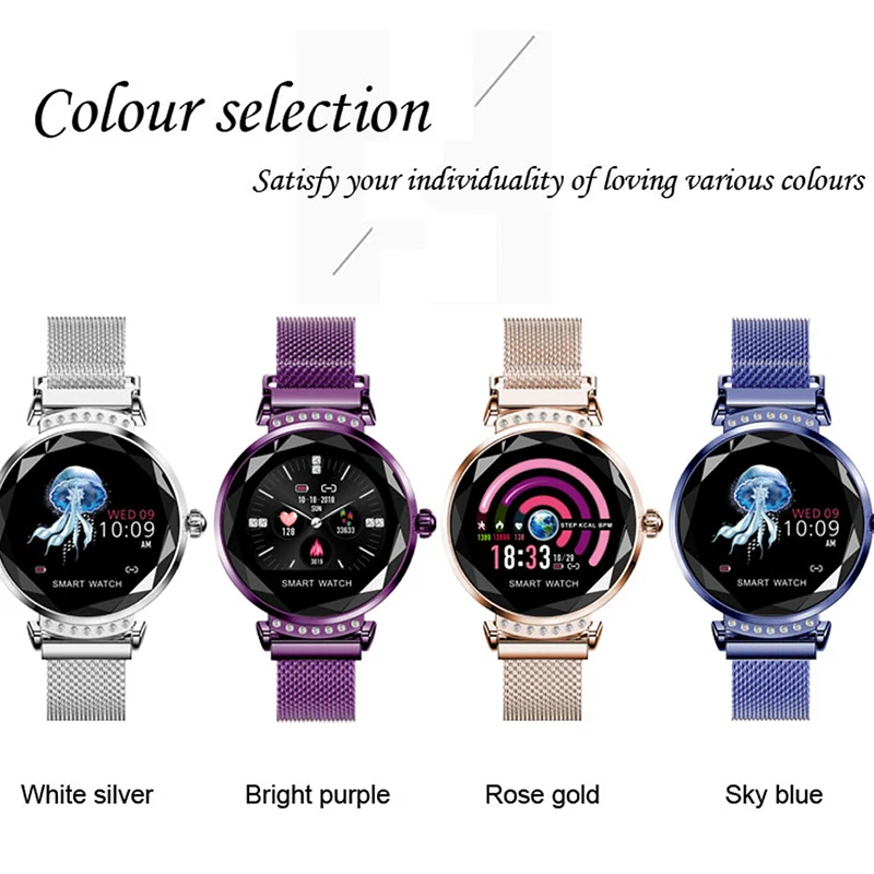 

Newest Fashion H2 Women Smart Watch Android Bluetooth Fitness Tracker Heart Rate Blood Pressure For Miyou Sport Smartwatch