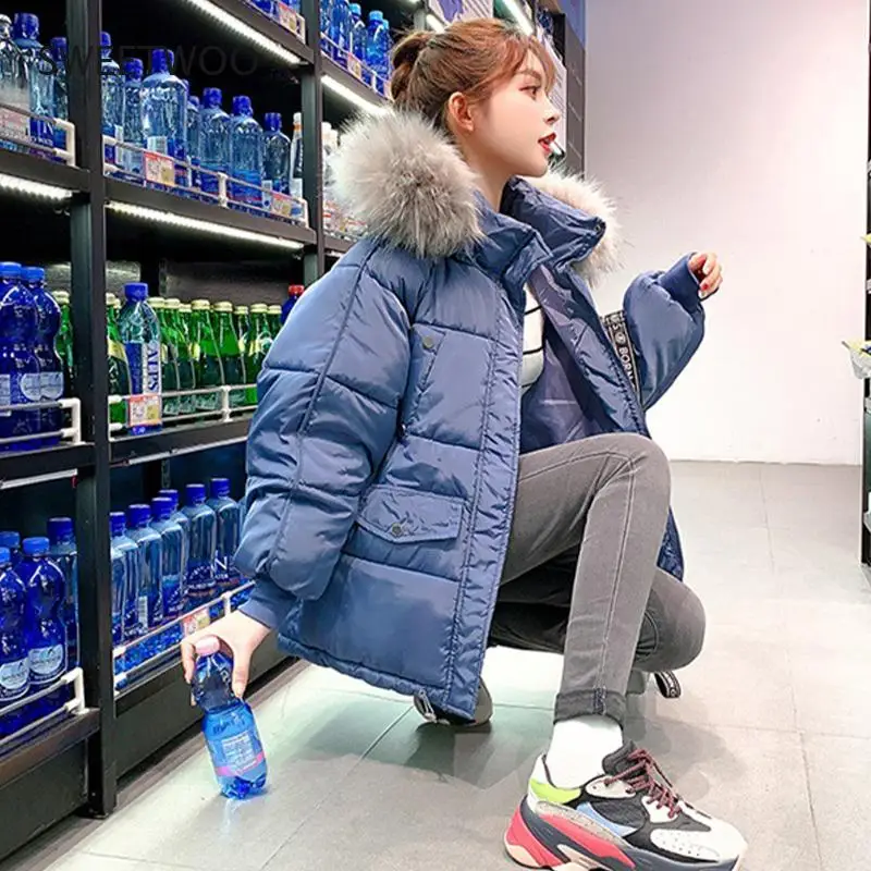 Jacket Women Female Winter 2022 Women's Winter Down Jacket Harajuku Outwear Puffer Parkas Quilted Coats 2021 Za Women's Clothing