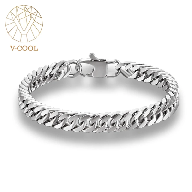 

Buddha Chain Bracelet 7/10mm Cowboy Bracelet Men's Pulseira Jewelry Gift Silver Color Fashion Punk Buddha Bracelet Women BB051