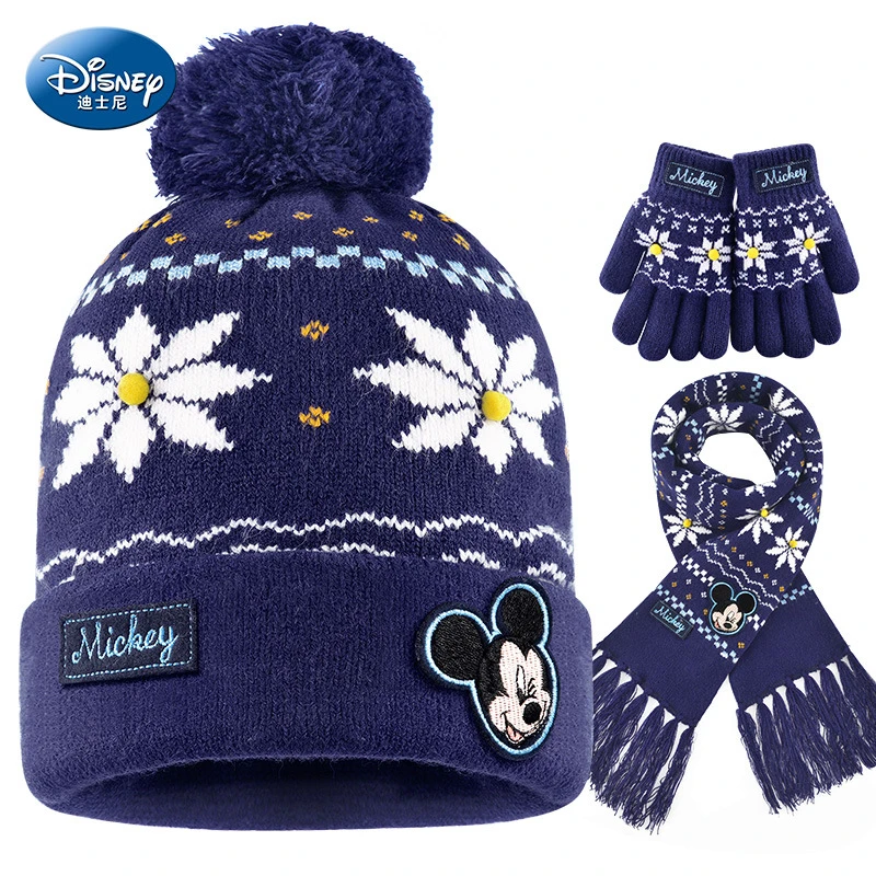 3 шт./комплект детский вязаный шарф-перчатки с Микки-Маусом | Мать и ребенок