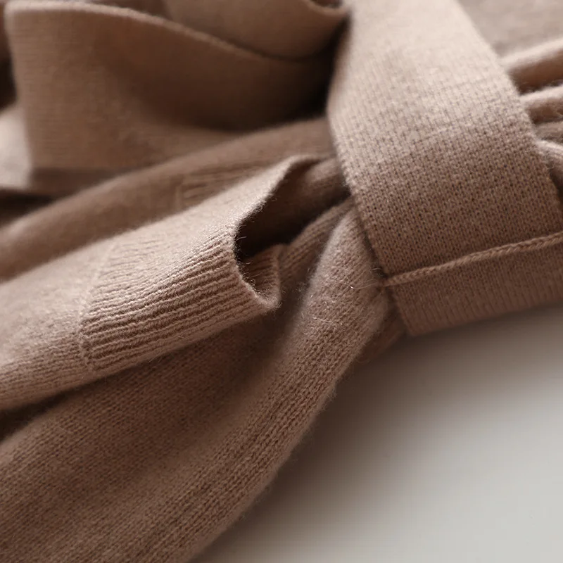 

Cardigan Kimono Lace Korean Up Fashion Office Lady 100% Cashmere Women Winter Sweater Clothes