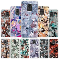 Luxury Phone Case for Xiaomi Redmi Note Pro 10C K40 Genshin Impact Anime Bumper Cover Coque Fundas