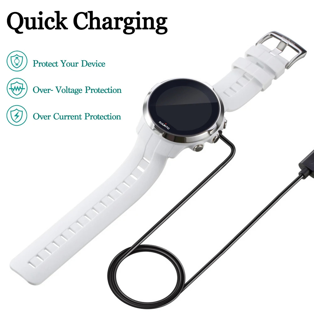 USB Charger Charging Cable Smart Watch for Suunto 9 / 9 Baro / Suunto9 Safety Fast Charge Adapter for Suunto Spartan Ultra HR