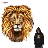 golden lion iron on patches for clothing winter fabric badges stickers clothes jeans washable decoration heat transfer parches