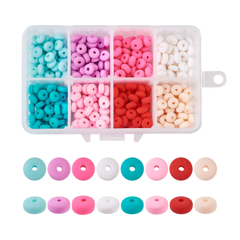 

400Pcs Handmade Polymer Clay Beads Flat Round Spacer Beads For DIY Bracelets Necklaces Jewelry Making Crafts Supplies Hole:1.5mm