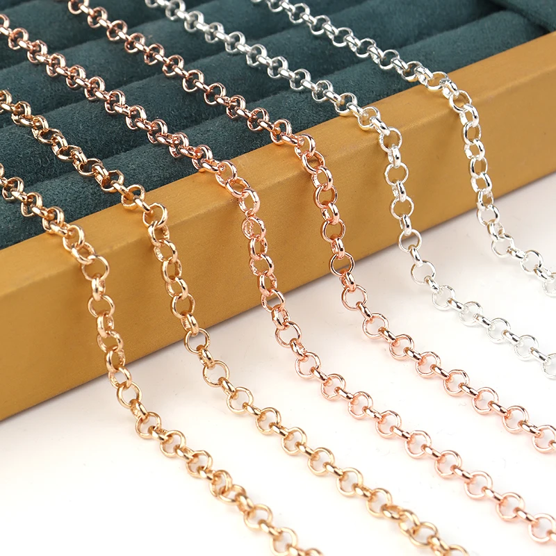 

10 Yard/Roll Metal Cross O Chain Necklace /Silver/KC Gold For Women Men DIY Jewelry Findings Making Materials Handmade Supplies