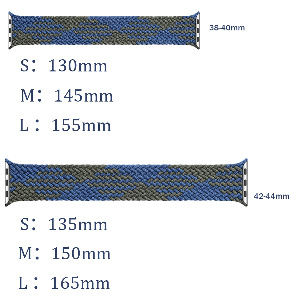 

Watchbands for Apple Watch 6/5/4/3 38mm 42mm Woven Solo Loop Braided Strap for Iwatch SE Series 6 Bands 40mm 44mm Accessories
