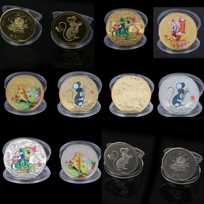 1 шт. 2020 год памятная монета Китайский Зодиак сувенир коллекционные монеты