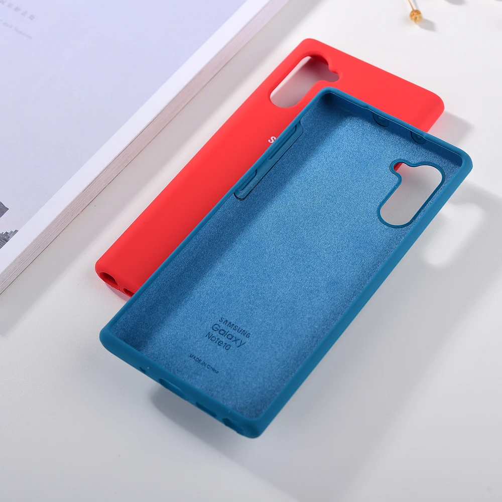 

Note 10 Case Original Samsung Galaxy Note10 Liquid Silicone Cover Protective Silky Soft-Touch Luxury Shockproof Shell WIth Box