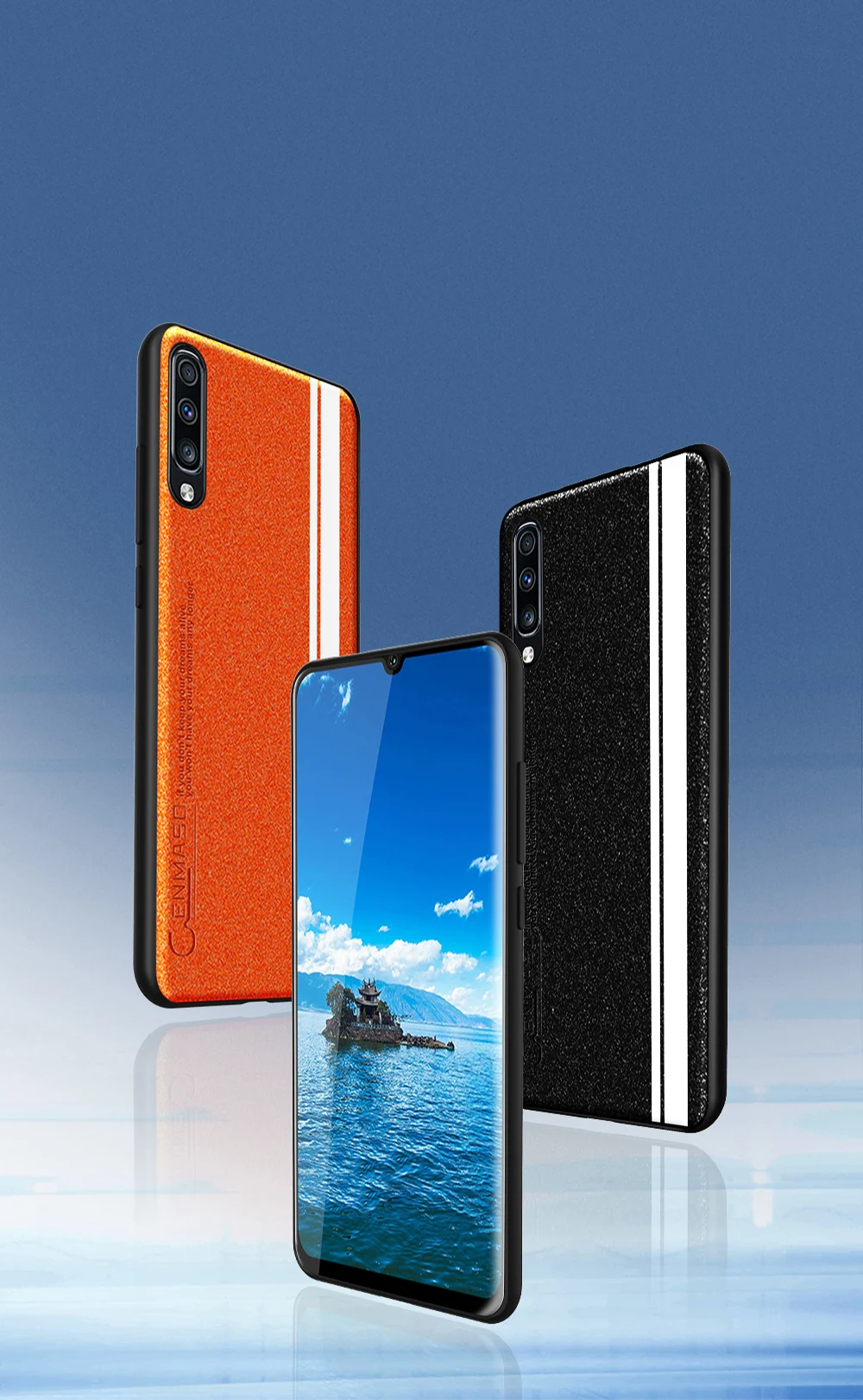 Чехол для samsung A50, роскошный кожаный силиконовый мягкий защитный чехол для samsung Galaxy A30 A50 A70, противоударный чехол