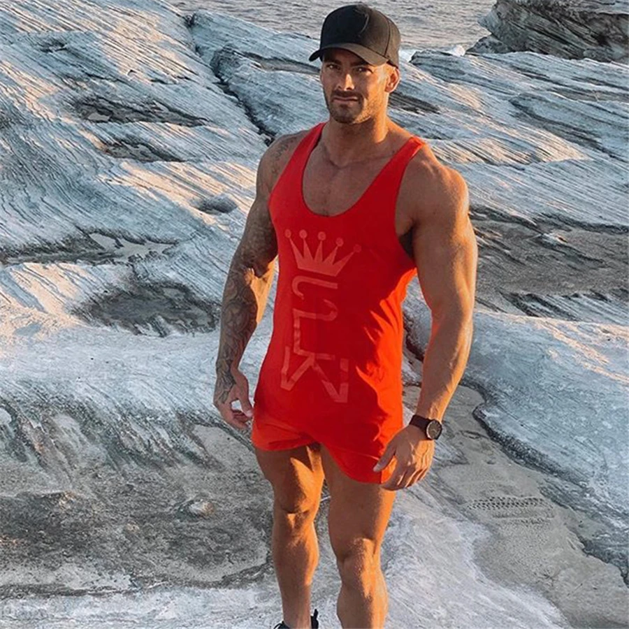 Mens tank tops shirt gym tank top fitness clothing vest sleeveless cotton man canotte bodybuilding hombre man clothes wear