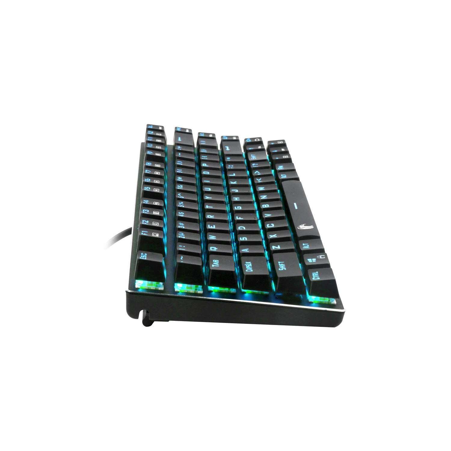 Z88 мини игровая клавиатура механические переключатели синяя светодиодная подсветка 81 клавиши компактный дизайн алюминиевая клавиатура для ученика Typist