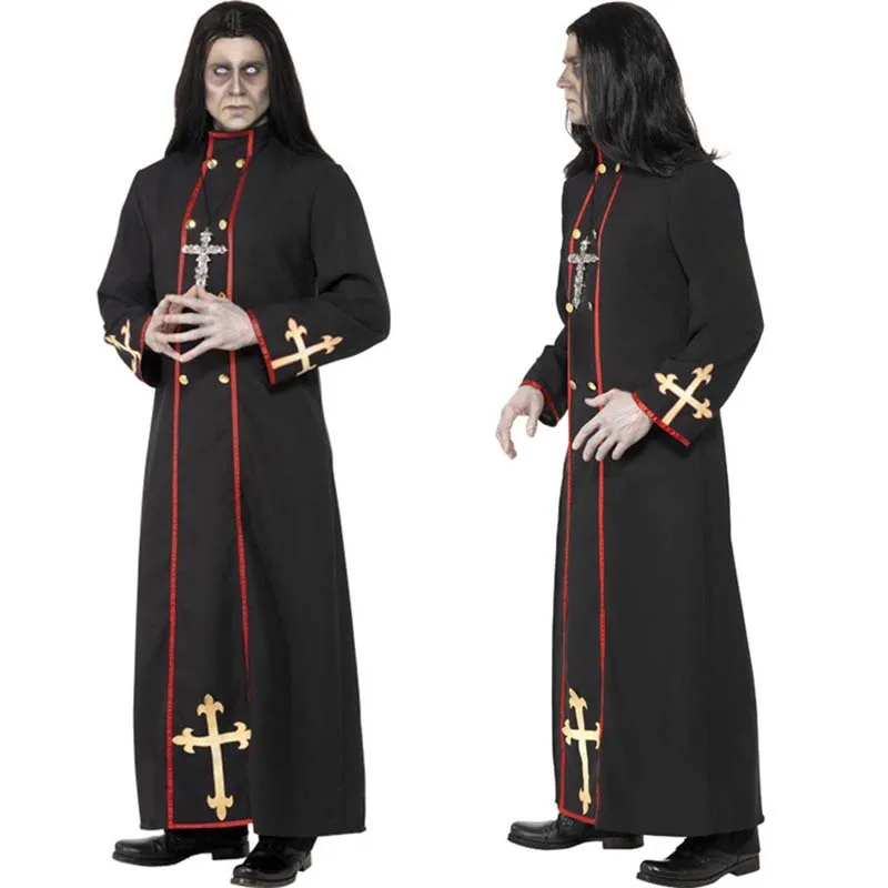 

Missionary Cosplay Costumes Halloween Carnival Priest Nun Long Robes Religious Pious Catholic Church Vintage Clothing PK136