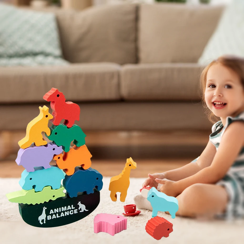 

Милые деревянные блоки игрушки баланс игра для малышей Раннее детство игрушки детские блоки подарок на день рождения