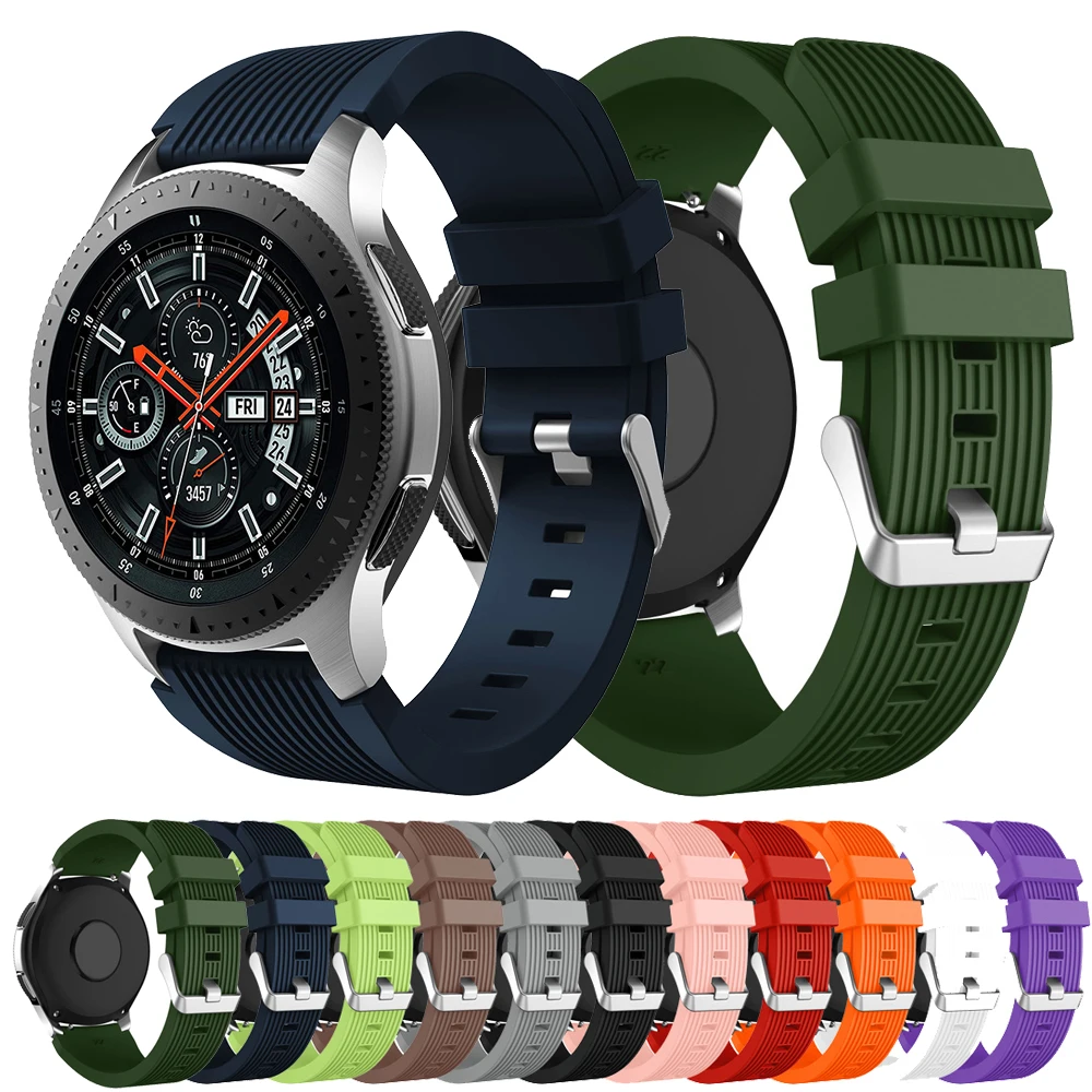 Силиконовый ремешок для часов Samsung galaxy Watch 46 мм спортивный сменный Браслет 22 Gear S3