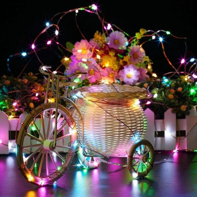 Remote Control Fairy Light String 16 Colors USB 5m 10m 20m Christmas Wreath Outdoor Lights for Party Decoration | Освещение