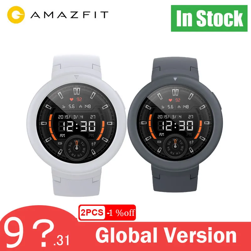 Смарт часы Xiaomi AMAZFIT Verge Lite Huami с глобальной версией 20 дней работы от аккумулятора