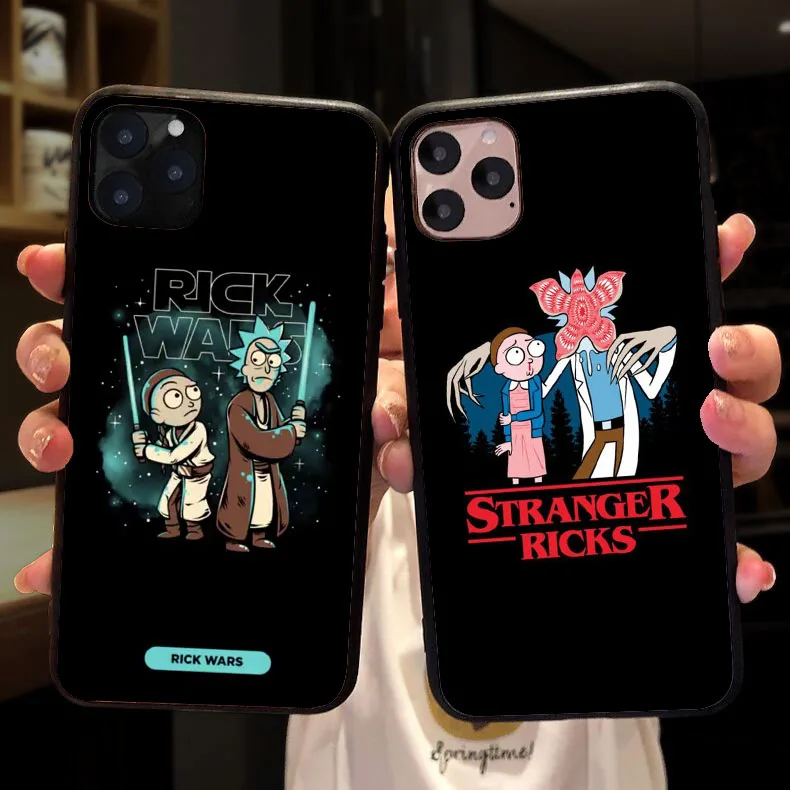Забавный мультяшный Мягкий силиконовый чехол для телефона Rick and Morty из ТПУ iPhone SE 6 7